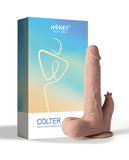 Colter App Controlled Realistic 8.5 Inch Thrusting Dildo Vibrator W/clit Licker - Ivory