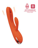 Terri App Controlled Kinky Finger Tapping Rabbit Vibrator - Orange
