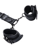 Kinky Play Box Locking Harness Collar to Wrist Restraints - Black