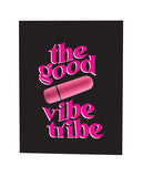 The Good Vibe Tribe Naughty Greeting Card w/Rock Candy Vibrator & Fresh Vibes Towelettes