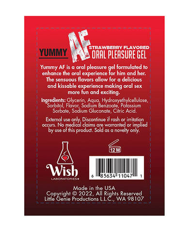 Yummy Af Oral Pleasure Gel - 2.2 Oz Strawberry