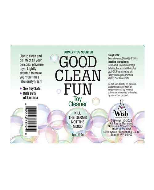 Good Clean Fun Toy Cleaner - 4 Oz Eucalyptus