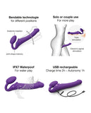 Strap on Me Vibrating Bendable Strapless Strap on Large - Purple