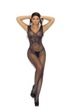 Fishnet Bodystocking W/ Butterfly Midnight Blue O/s