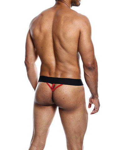 Male Basics Neon Thong Red MD