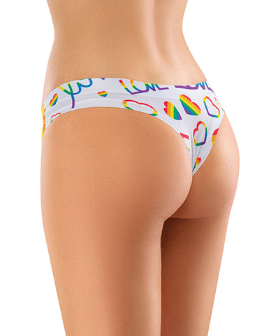 Mememe Pride Love Is Printed Thong Lg