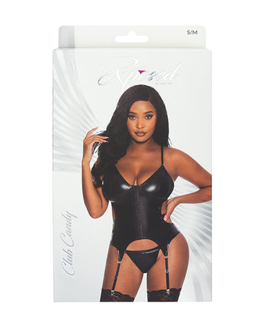 Hard Candy Basque & Cheeky Panty Black S/m