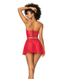 Wet Look Two In One Babydoll Red LG