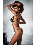 Mesh & Lace Two In One Teddy W/detachable Skirt Black S/m