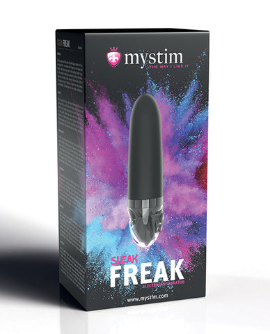 Mystim Sleak Freak eStim Straight Vibrator - Black