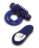 Nu Sensuelle Endure Ultra Flex Remote Control Rechargeable Bullet Ring - Blue
