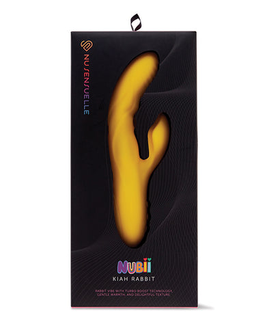 Nu Sensuelle Nubii Kiah Turbo Boost & Heating Dual Stim Rabbit - Yellow