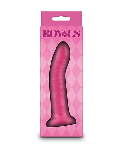 Royals 5" Charlie Curved Dildo - Metallic Pink