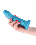 Royals 6" Charlie Curved Dildo - Metallic Teal