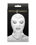 Fetish & Fashion Eyes & Mouth Hood - White