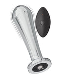 Ass-sation Remote Vibrating Metal Anal Bulb - Silver