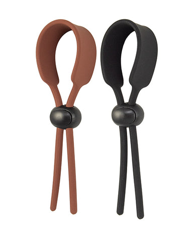 Cock Loops Adjustable Cock Ties - Brown/black