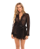 Provence Short Robe - Black L/XL