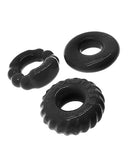 Oxballs Bonemaker 3 Pack Cockring Kit - Black