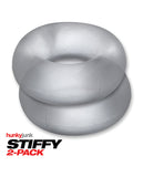 Hunky Junk Stiffy 2 Pack Cockrings - Clear Ice