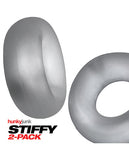 Hunky Junk Stiffy 2 Pack Cockrings - Clear Ice