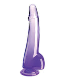 King Cock Clear 10" Cock w/Balls - Purple