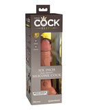 King Cock Elite 6 Inch Dual Density Silicone Cock - Tan