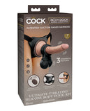 King Cock Elite Ultimate Vibrating Silicone Body Dock Kit w/Remote