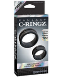 Fantasy C-Ringz Max Width Silicone Rings Black