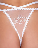 Forever Yours Embroidered Long Line Bra & Panty White Xl