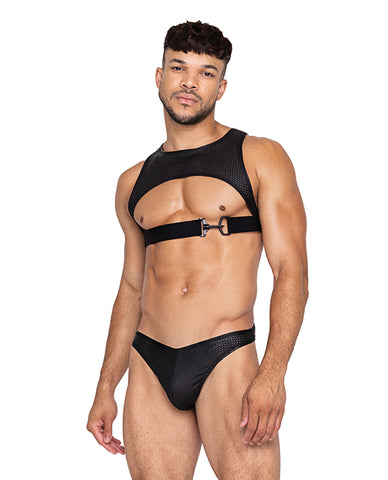 Master Harness w/Hook & Ring Closure Black LG