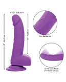 Silicone Studs Neon 6" Dildo - Purple
