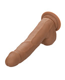 Silicone Studs 8" Dildo - Brown