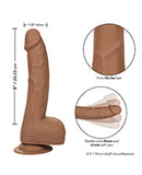 Silicone Studs 8" Dildo - Brown