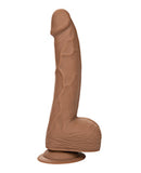 Silicone Studs 8" Dildo - Brown