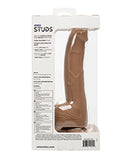 Silicone Studs 8" Dildo - Brown