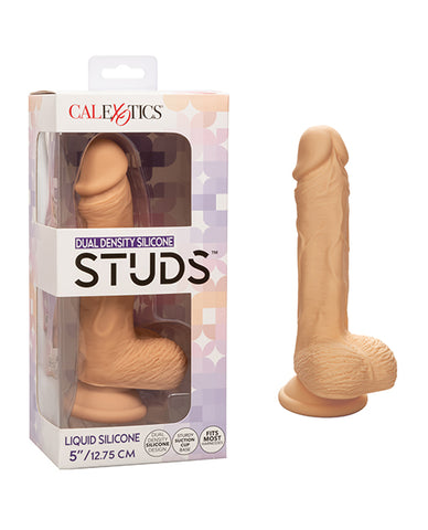 Studs Dual Density Silicone 5" Dildo - Ivory