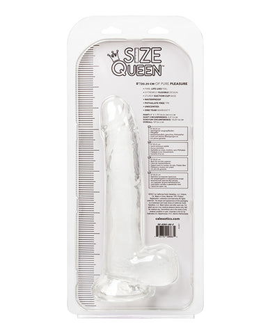 Size Queen 8" Dildo - Clear