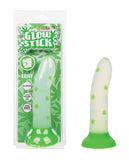 Glow Stick Leaf Suction Cup Glow-in-the-Dark Dildo - Green