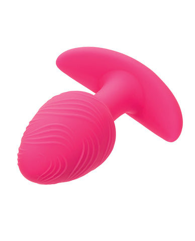 Cheeky Glow in the Dark Vibrating Butt Plug - Pink