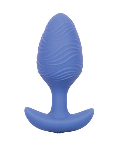 Cheeky Glow in the Dark Vibrating Butt Plug -  Large Blue