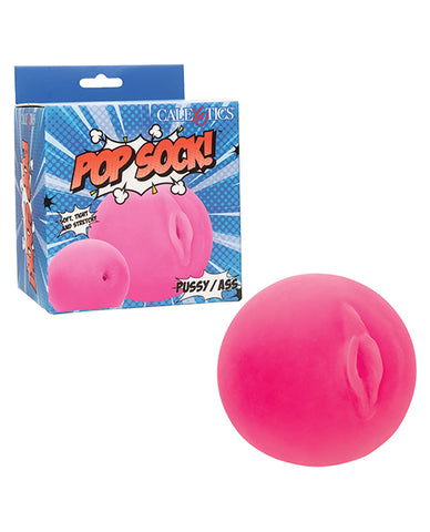 Pop Sock! Pussy & Ass Ball Masturbator - Pink