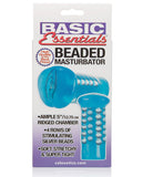 Basic Essentials - Beaded Masturbator Blue