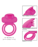 Silicone Rechargeable Dual Clit Flicker Enhancer - Pink