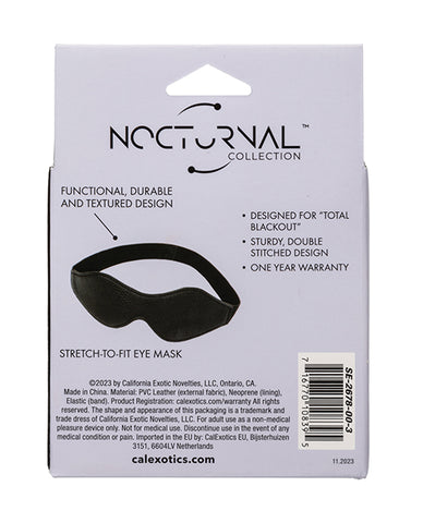 Nocturnal Collection Stretch to Fit Eye Mask - Black