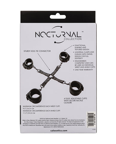 Nocturnal Collection Adjustable Hog Tie - Black