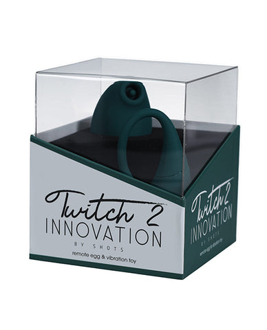 Shots Twitch 2 Vibrator w/Remote Control Vibrating Egg - Forest Green