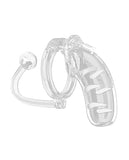 Shots Man Cage 4.5" Cock Cage w/Plug 11 - Clear