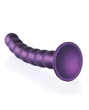 Shots Ouch 8 Inch Beaded G-spot Dildo - Metallic Purple