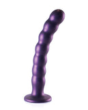 Shots Ouch 8 Inch Beaded G-spot Dildo - Metallic Purple